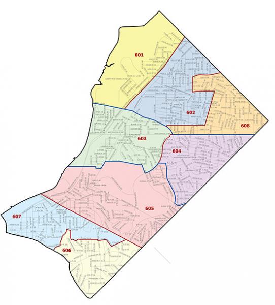 Overview map of the Sixth Police District (Washington, DC)