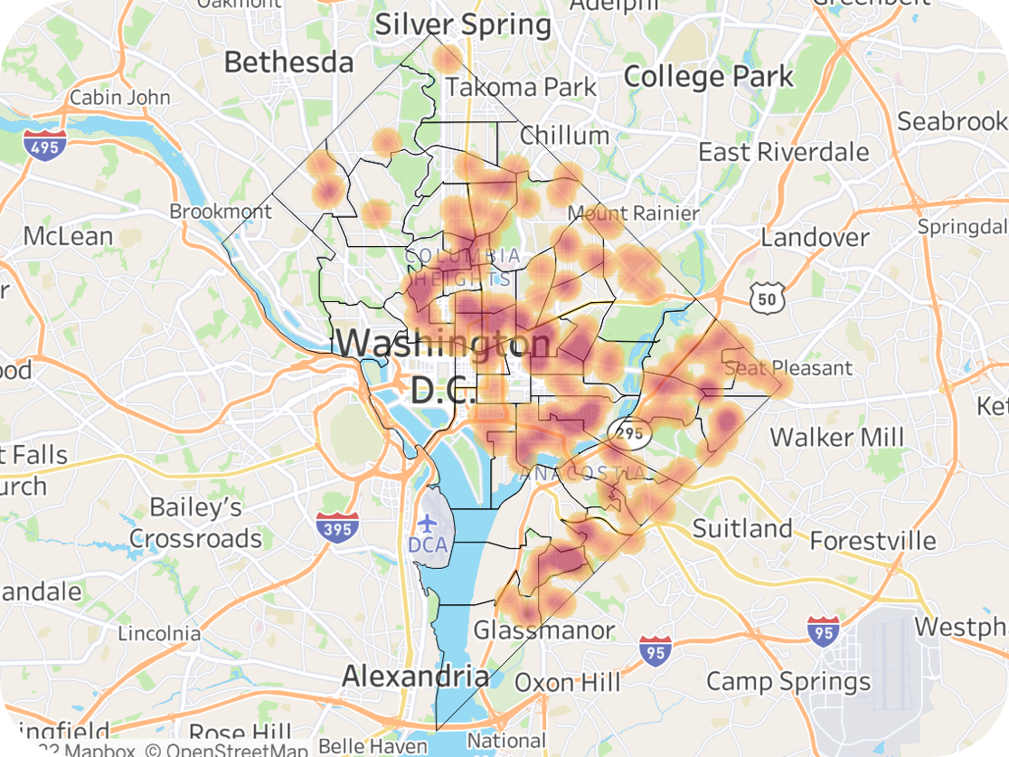 Map of Washington, DC 