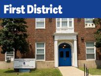 1D Banner with image of District station
